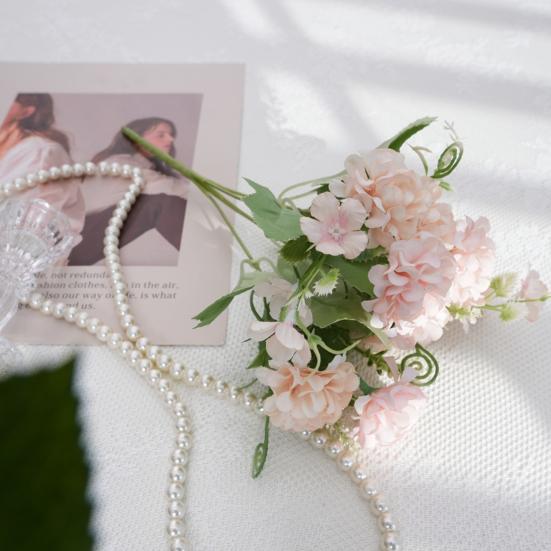 Букет искусственных цветов гортензии 9 голов Искусственный цветок гортензии со стеблем Поддельные гортензии Цветочная композиция для декора дома, свадьбы, вечеринки