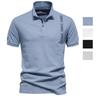 Мужские рубашки-поло, хлопковые повседневные футболки с короткими рукавами и воротником с лацканами и вышивкой, удобная мужская одежда, летние приталенные топы