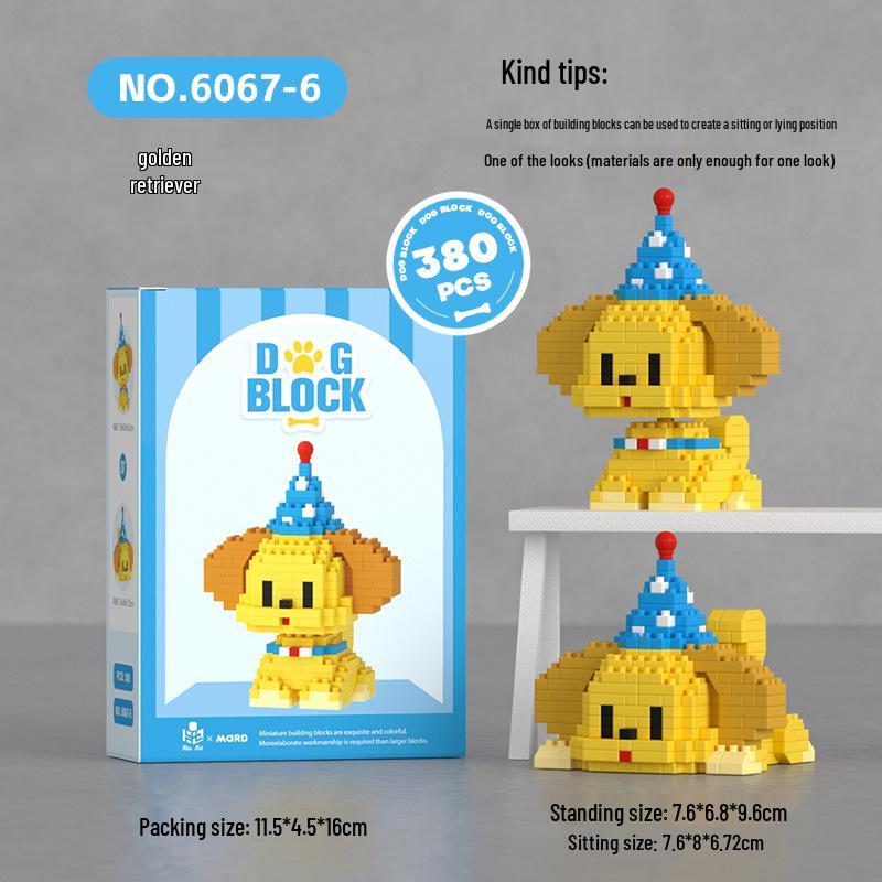 Micro Particle Pet Building Blocks - Cute Dog & Cat Toy Compatible with LEGO