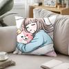 Anime D-Chiaki Nanami Throw Pillow Covers Pattern Cushion Cover Suitable For Sofa Bedroom Car Pillow Cover