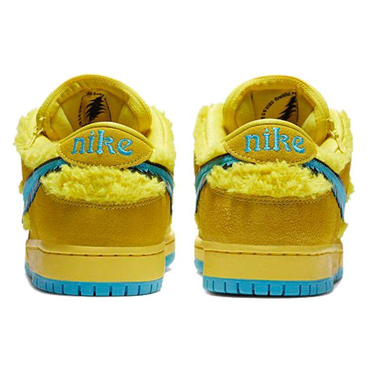 Grateful Dead x Nike Dunk Low SB Yellow Bear Unisex Sneakers Opti-Yellow Blue-Fury CJ5378-700
