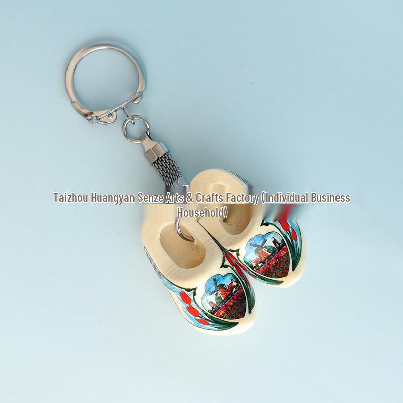 Ключница Дофаминовый Цвет Голландские Деревянные Кломпы: Персонализированный памятный подарок