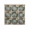 9pcs PET Painted Christmas Balls Ornament 8cm Christmas Tree Pendant  Home Xmas Decor