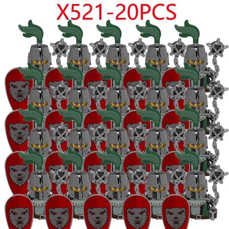 Military Building Blocks Medieval Times Roman Solider Figures Toys Adults Kids Gifts Weapons Sword Shield Helmet Cloak Halberd