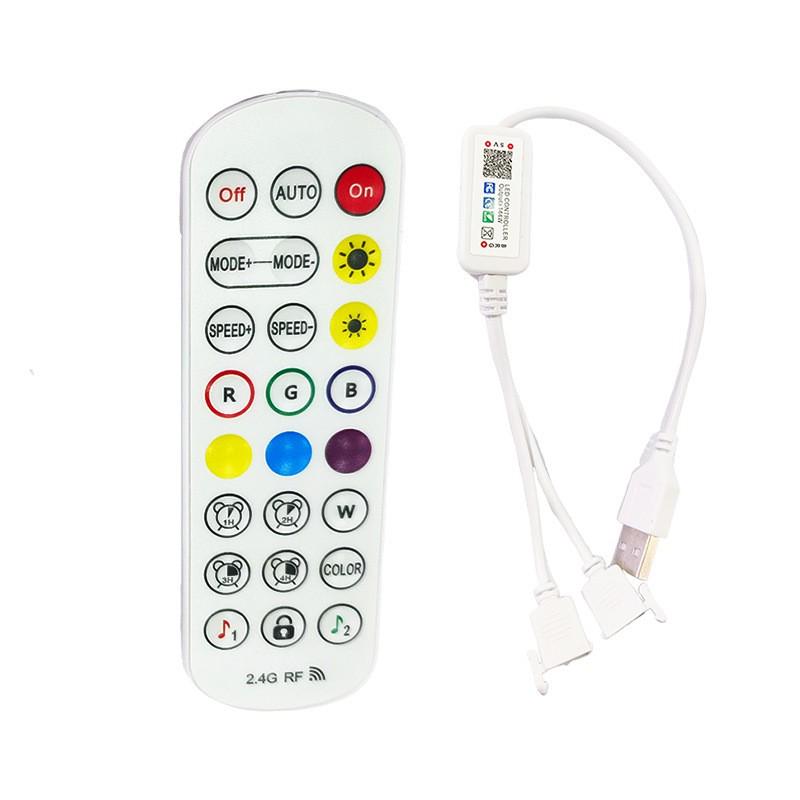 Bluetooth RGB LED-лента Контроллер, 24-клавишный пульт, Цвет Мечты, Лампа Лотос, 5В/12В/24В, Семицветный Диммер