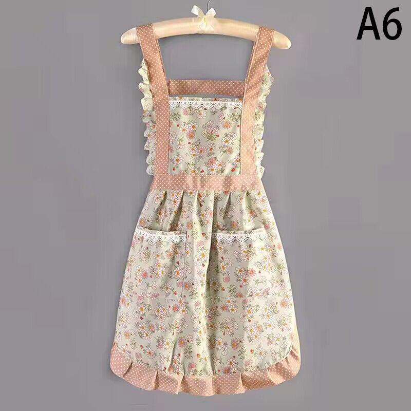 Хлопковый холст с цветочным принтом для женщин, кухонный маслостойкий фартук с карманами и регулируемым поясом, водонепроницаемый фартук без рукавов