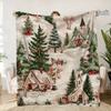 Праздничный плед с принтом рождественских елок, мягкий и теплый, памятный, идеальный праздничный подарок для сна, кемпинга, путешествий, машин, офиса