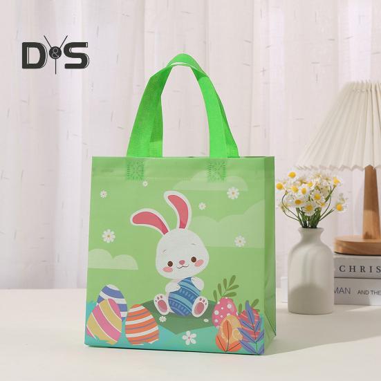4 шт. прочный мешочек для конфет, удобный для переноски, прочный, счастливый пасхальный кролик, подарочная коробка, сумка для покупок