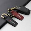 cwvc7 1pcs Metal Leather Keychain Ring Zinc Alloy Chain Key For Mitsubishi Lancer 10 Xpander Pajero 4 Montero V73 Triton Evolution Evo
