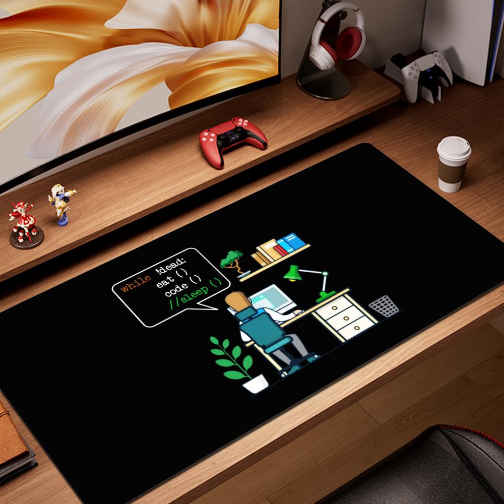 Python Programmer Eat Code Sleep Mouse Pad Printing Computer Mens Anime Gaming Table Carpet Gamer Play PC Keyboard Desk