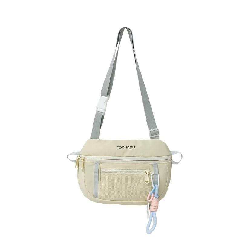 Блокировка цвета Модный дизайн Принт с буквами Детская наплечная сумка Подвеска с