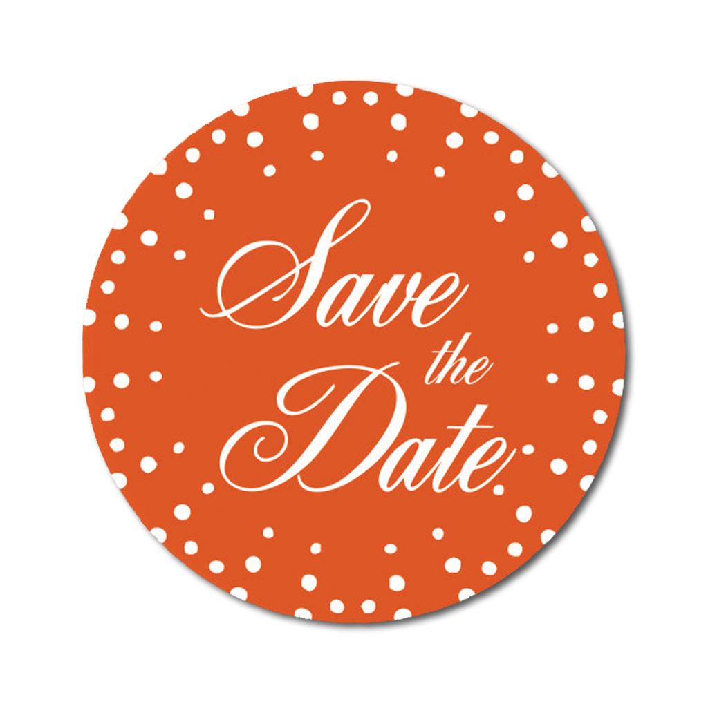Darling Souvenir DIY Round 45 шт. Черный горошек Save The Date Wedding Stickers-1.6