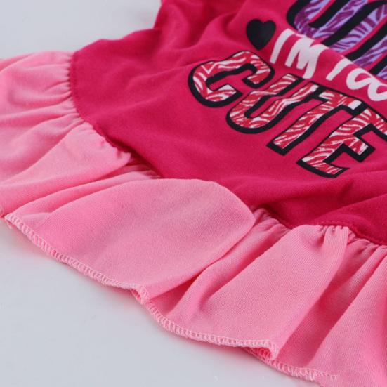 Красивое платье для домашних животных с узором в виде сердца. Инновационное тонкое трикотажное хлопковое платье для собак на каждый день.