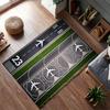 Airport Landing Strips Top Printed Area Rugs View Aircraft and Airplane Arrival 3D Carpet Kids' Bedroom Playroom Nursery Decor