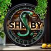 Vintage Shelby Cobra Themed Aluminum Sign, 1pc. 2D Flat Imitation Relief, Wall Hanging Plaque for Garden Outdoor Decor.