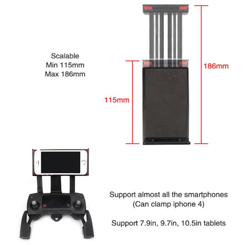 Для пульта дистанционного управления DJI Mavic Pro/Mini/2/SE/Air/Spark Держатель-крепление для планшета Стойка для Pad Mini Air Pro 360° Вращение