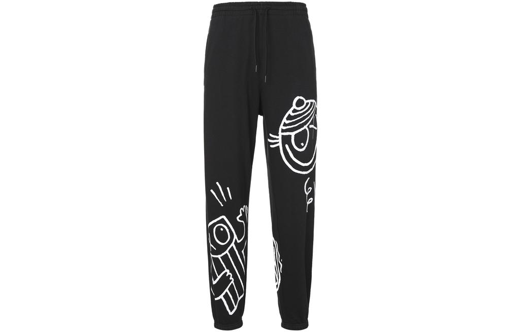 Adidas Originals MR.A SWEAT Knitted Sweatpants Men's Black Moderate Straight Fit Pants IA6399