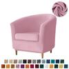Velvet Tub Cover Chair Jacquard Single Seat Sofa Slipcover 1 Seate Living Room  Furniture Couch Washable Club Armchair Cover