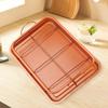 Baking Tray Oil Frying Baking Pan Stainless Steel Non-Stick Chips Basket Baking Dish Grill Mesh Square Frying Colander