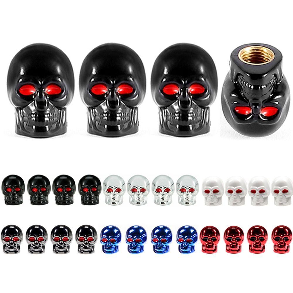 Skull Style Bike Motorcycle Valve Stem Cap Tyre Accessories Dust-proof Cover Protective Cover