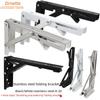 Triangular Folding Stainless Steel Bracket - Three-Fold Spring-Loaded Right Angle Shelf.