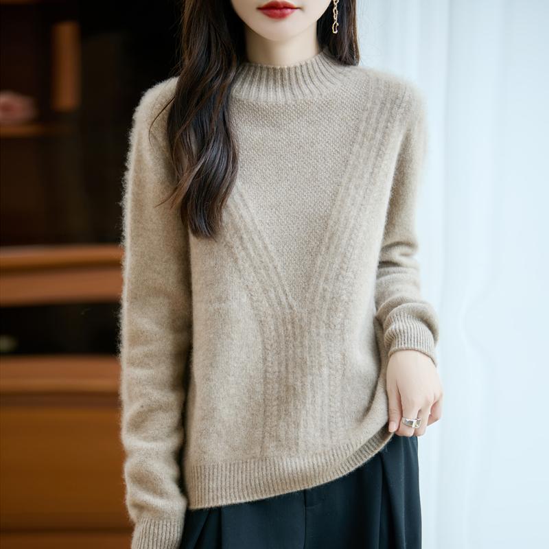 Женский кашемировый свитер Qinghe кашемир 30% кашемир 70% шерсть осенне-зимний пуловер теплый и модный
