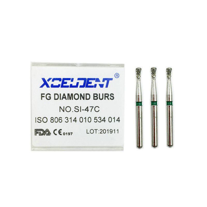 10 шт./компл., стоматологические алмазные боры, сверла, высокоскоростная насадка для полировки, отбеливания, продукт SI-47C, горячая распродажа