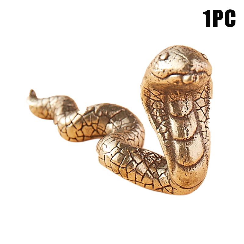 Антикварная бронзовая фигурка змеи-кобры, резьба по меди, зодиакальные животные, украшения для стола, чайные украшения для домашних животных, латунные изделия