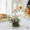 New Year Table Ornaments Christmas Golden Candle Holder Christmas Snowflake Star Iron Candlestick