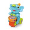 Baby Drumming Elephant Car Toy with Music Light Blowing Ball Infant Elephant Vehicle