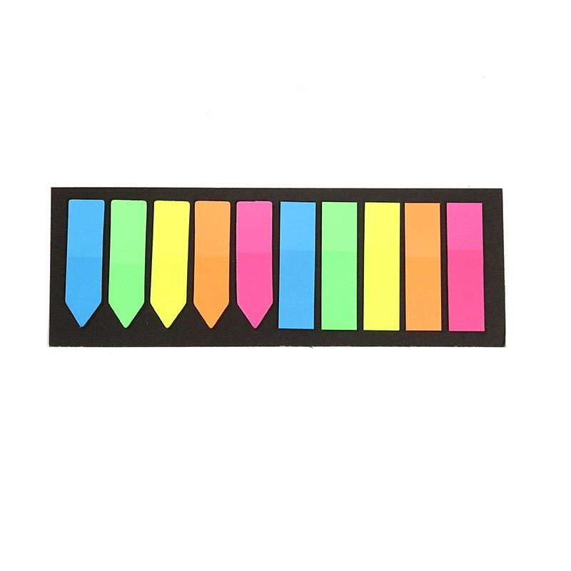 200 Sheets Fluorescence Self Adhesive Memo Pad Sticky Notes Bookmark Marker Memo Sticker Paper Student Office Supplies