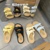 Sandals women's summer thick-bottomed versatile skirt 2025 wear new slippers one-word bow
