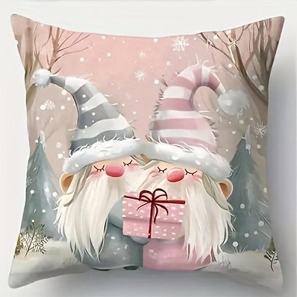 Christmas Decoration Pillowcase Christmas Dwarf Snowman Pillow Cover Sofa Cushion Suite Room Home Decoration New Year Gift