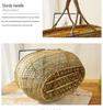 Bamboo Weave Vegetable Shopping Basket - Handmade, Handheld Kitchen Storage