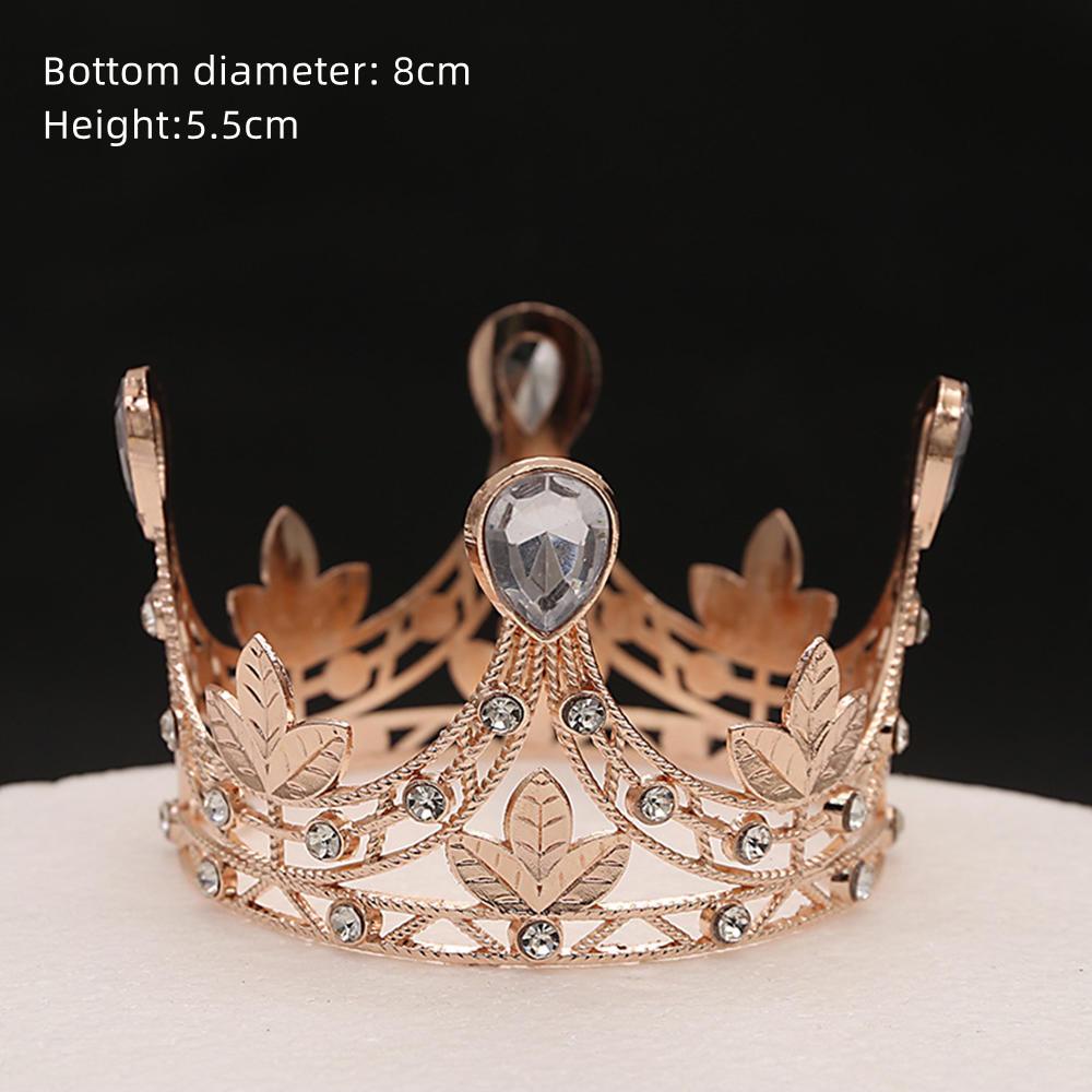 Корона со стразами для выпечки торта, украшение для головы, детские аксессуары для волос, принцесса, свадьба, день рождения, вечеринка, принадлежности, новый