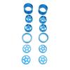 4Pcs RC Wheel Hub Set Replacement for Tamiya Alloy High Strength Clamping Wheel Hub Set Blue