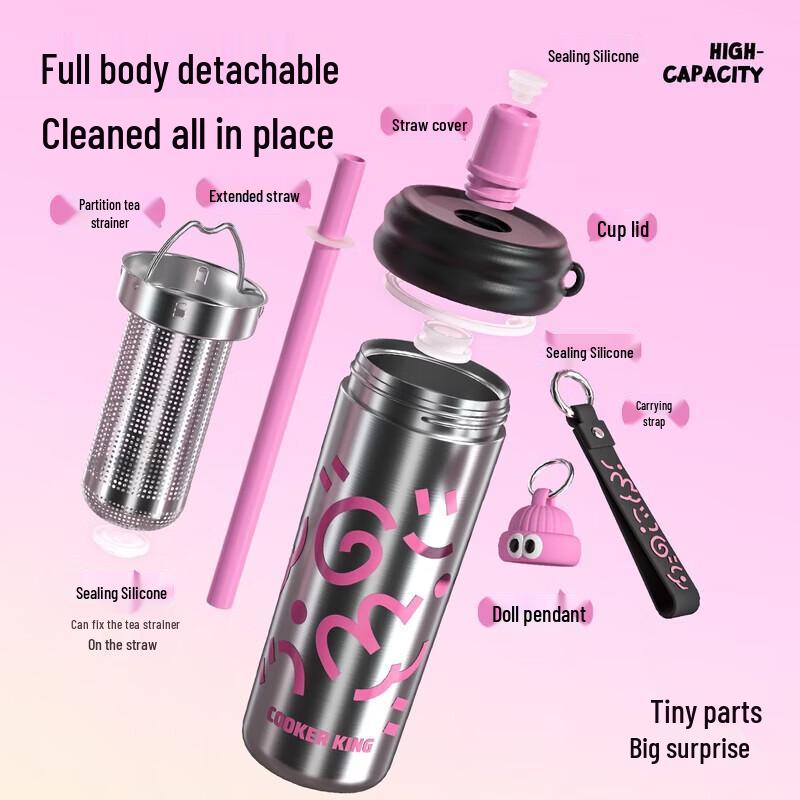 COOKER KING 316 Stainless Steel Graffiti Ice Cream Insulated Tumbler 600ml