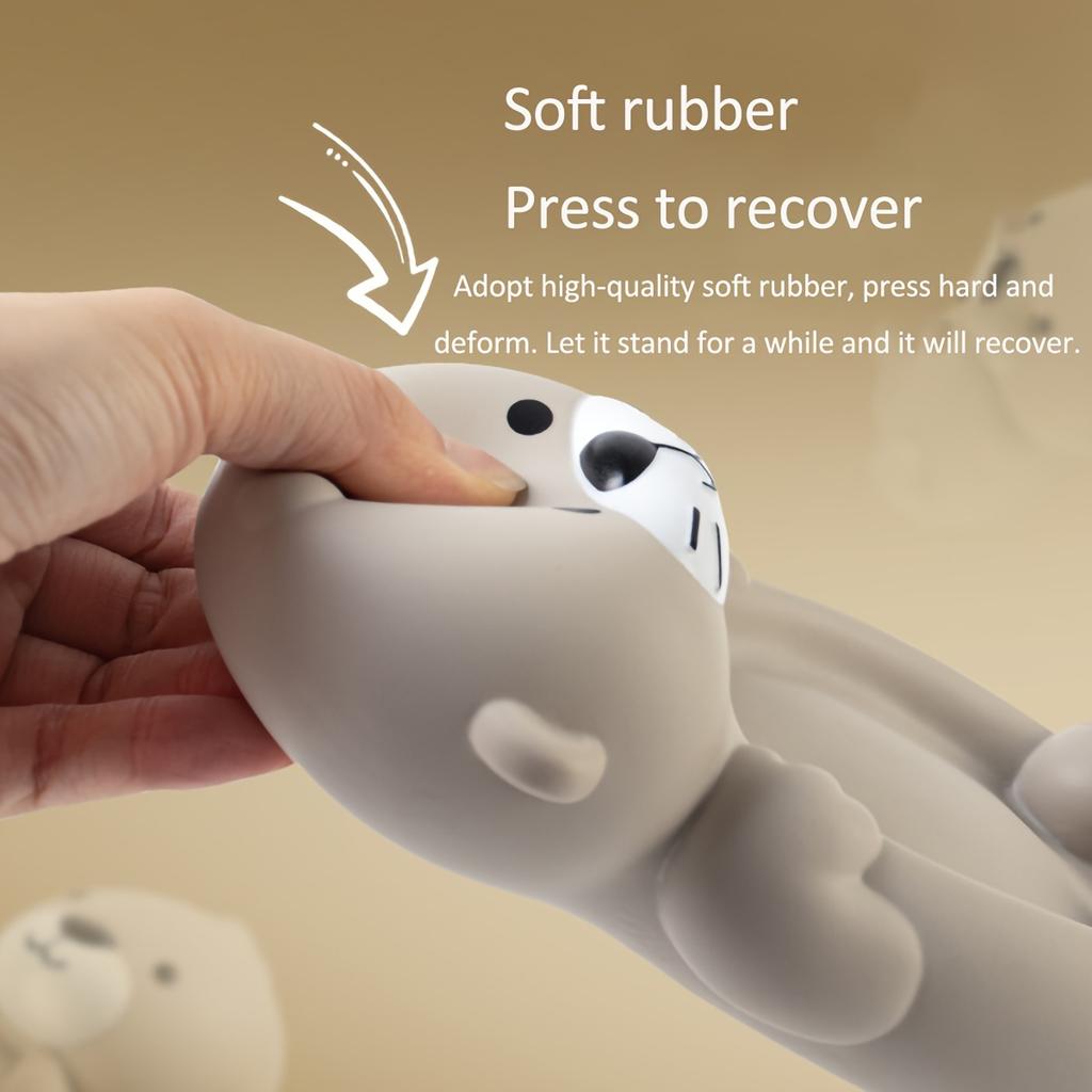 Милые выдра и тюлень Силиконовые игрушки для ванны - Детский безопасный и прочный набор для игры в воде с плавающими животными - Идеальный подарок для детей