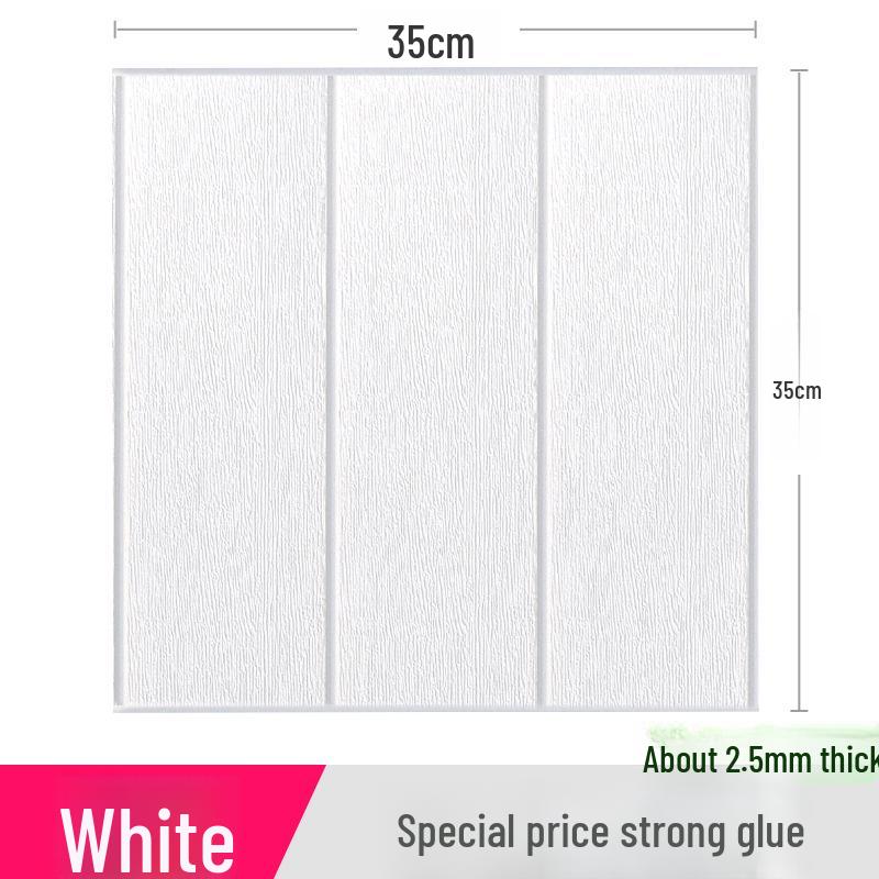 3D Brick Pattern Self-Adhesive Wall Sticker: Anti-Collision, Soft, 35x38, Small Size