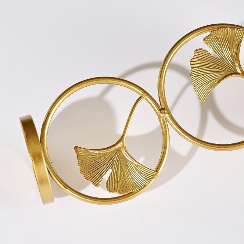 Подсвечник в геометрическом стиле, железное искусство, скандинавский стиль, креативный подсвечник с кленовым листом, украшение для стола, вечеринки, домашний декор