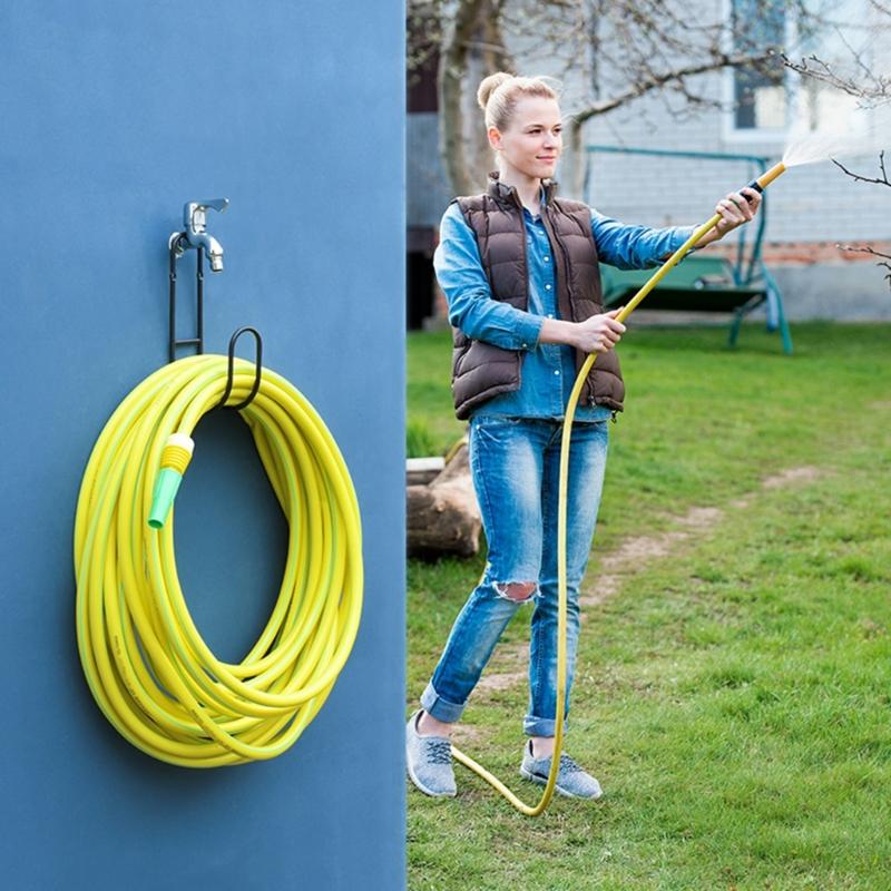 Garden Hose Holder Stainless Steel Water Hose Organizer Wall or Faucet Mount Includes Screws Anchors Rustproof Hose Storage Hanger for Yard