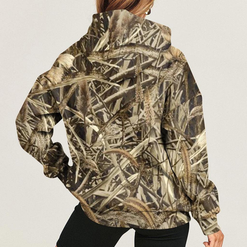 Женская модная повседневная толстовка с капюшоном и пуловером с длинными рукавами и забавным принтом