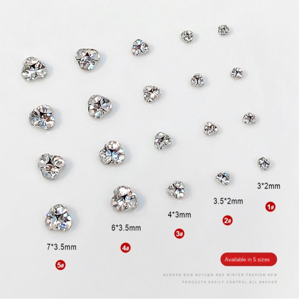 10 шт. Сияющие 3D украшения для ногтей Роскошные хрустальные подвески для дизайна ногтей Маникюрные аксессуары