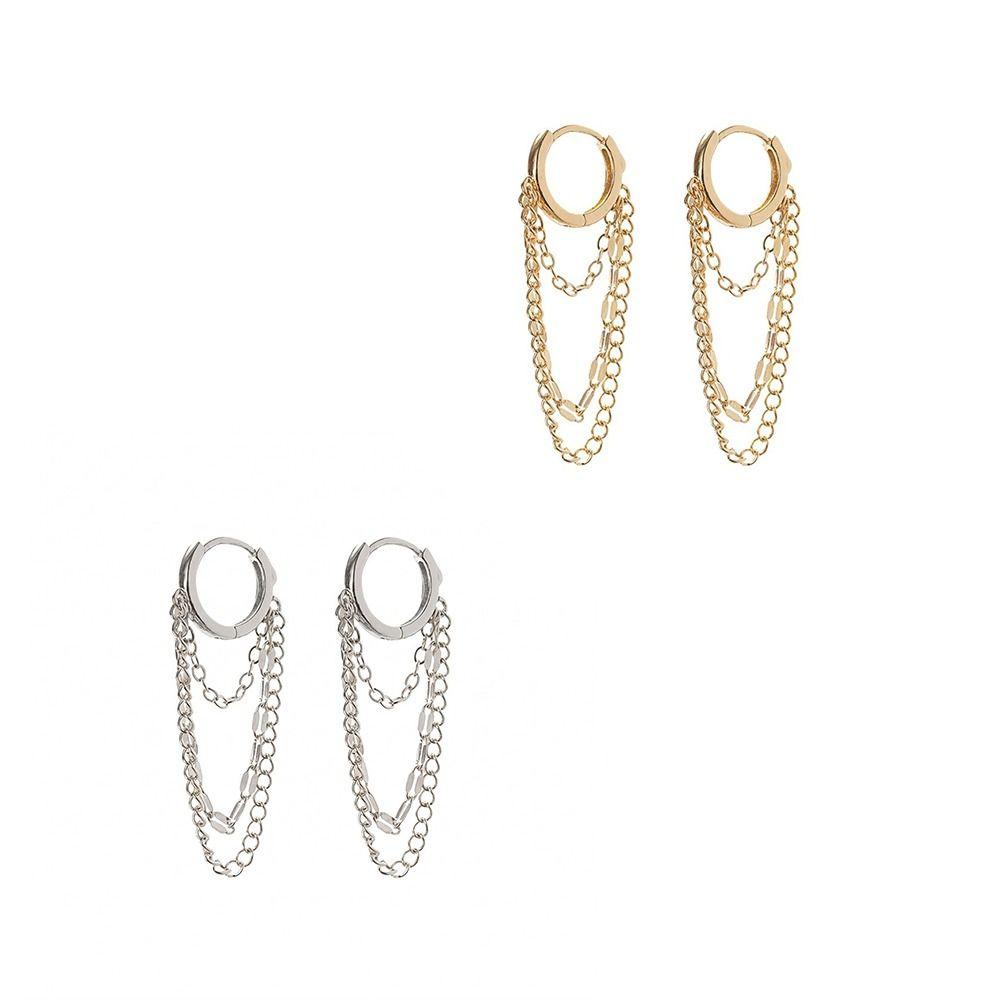 Hypoallergenic Chain Earrings Tassel Dangle Drop Earrings Fashion Hoop Earrings Daily Wear