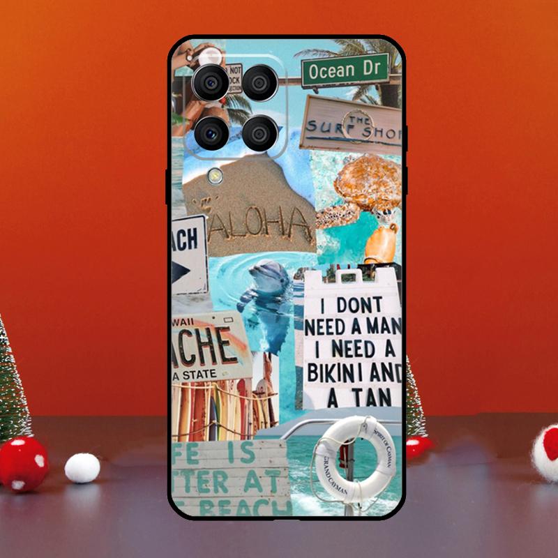 Summer Beach Collage For Samsung Galaxy M52 M32 M12 M11 M21 M31 M13 M33 M35 M53 M55 M15 M14 M34 M54 M06 M16 Case
