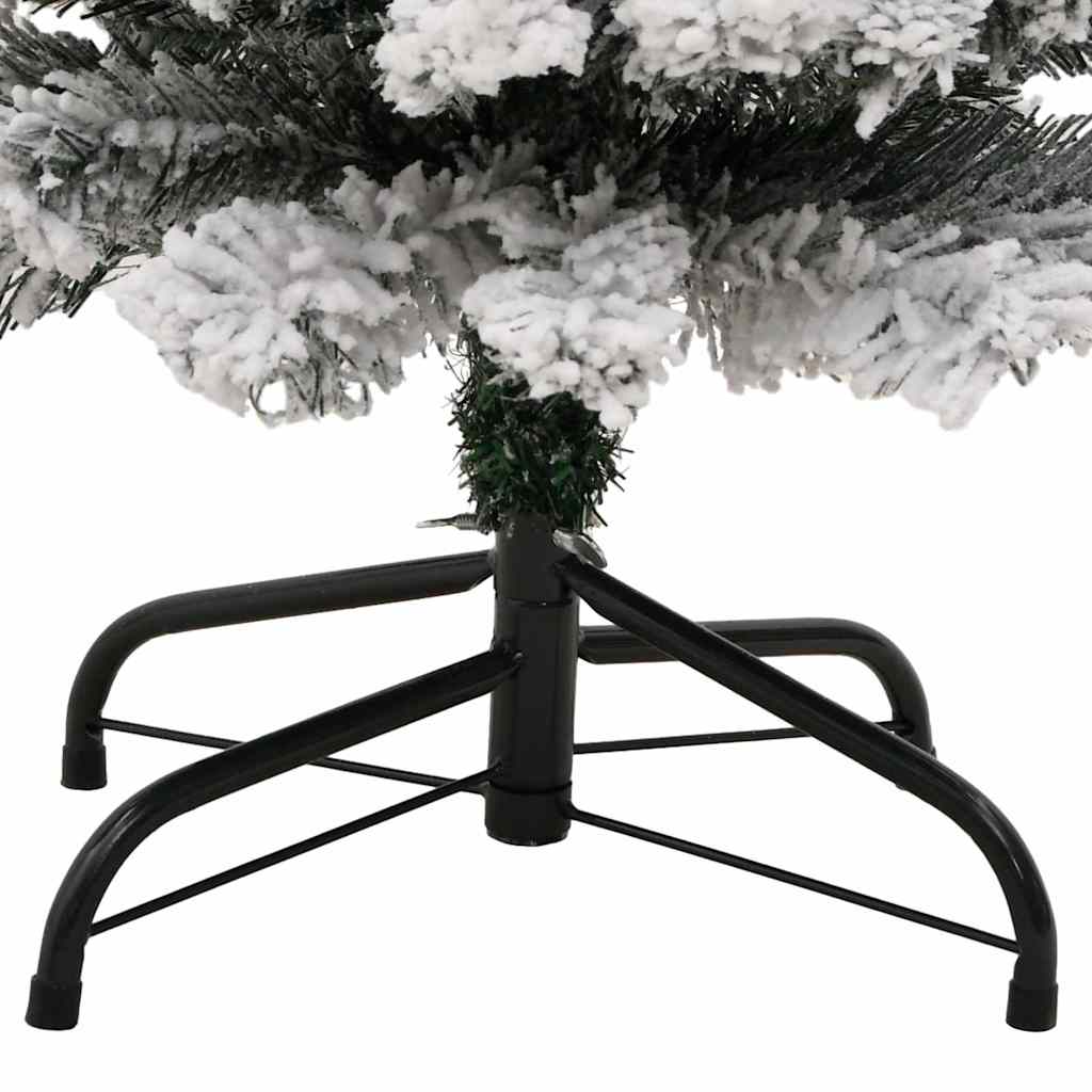 Artificial Slim Christmas Tree with Snow Green 120 cm PVC
