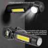 Супер яркий светодиодный налобный фонарь, перезаряжаемый, с бусинами XPE COB и хвостовым магнитом, рабочий фонарь двойного назначения, водонепроницаемый