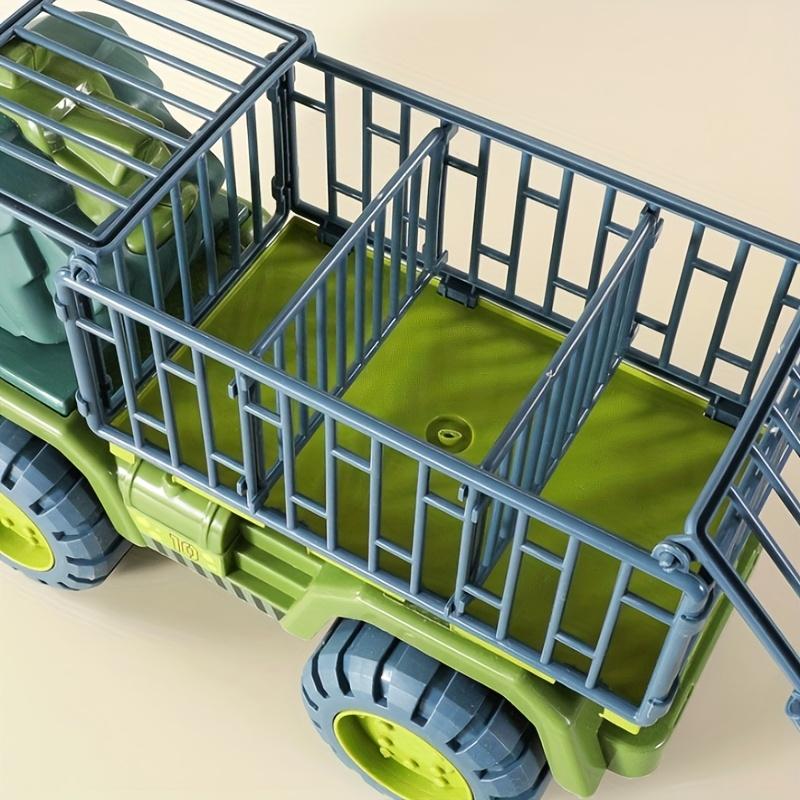 Youngsters's Large Dinosaur Transporter Toy T Rex Car, Unbreakable Youngsters's Toy Inertia Car, Car 1+3 Small Dinosaurs+1 Egg+1 Tree,Style Random