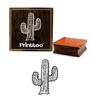 Printtoo Cartoon Cactus Tree Pattern Square Wooden Rubber Stamp Craft Diary Card-2 x 2