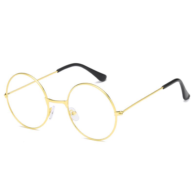Korean Retro Round Frame Glasses: Japanese Metal Literary Style, Non-Prescription, Timeless Fashion
